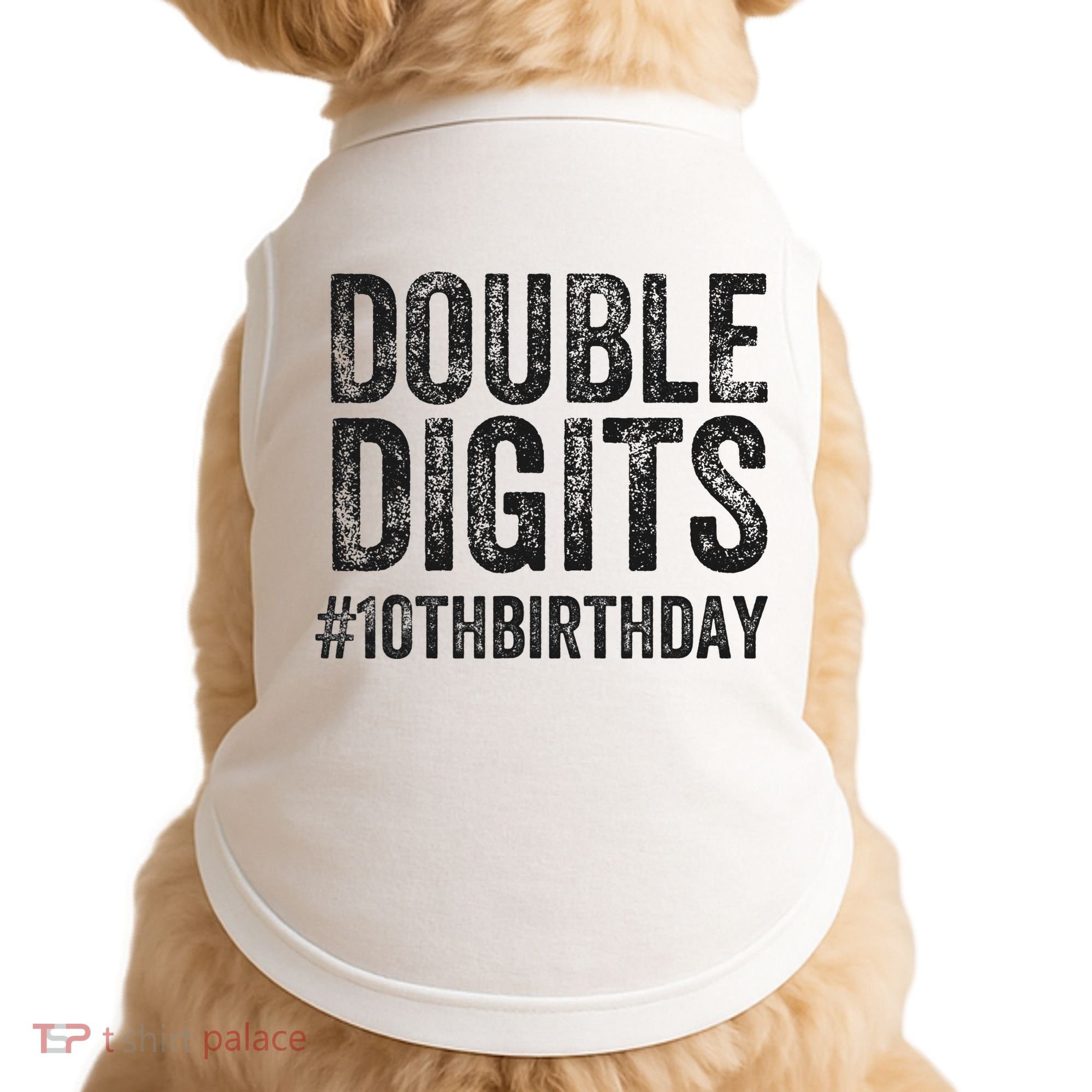 10th Birthday Gifts This  Is Now 10 Double Digits  Doggie Tank
