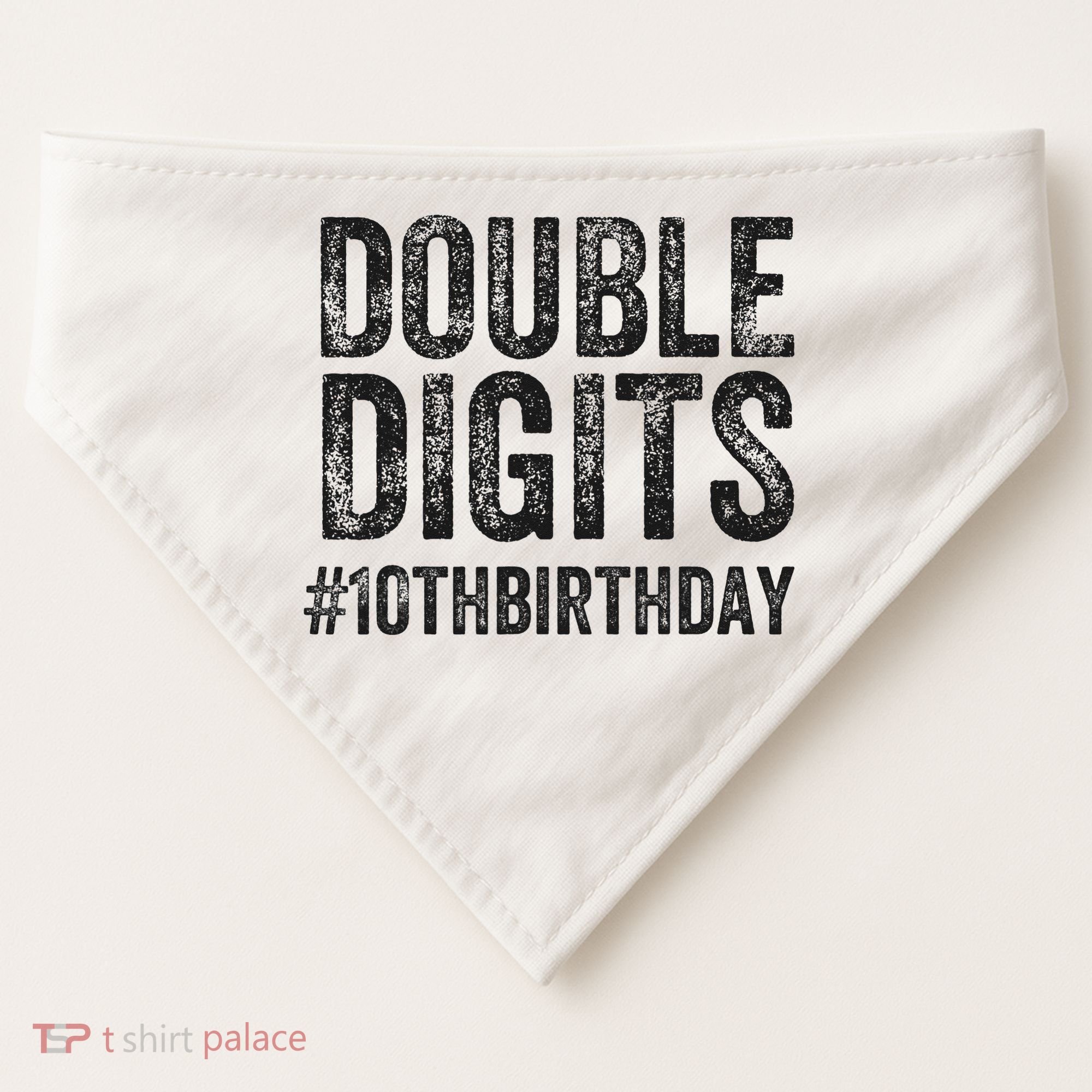 10th Birthday Gifts This  Is Now 10 Double Digits  USA-Made Doggie Bandana