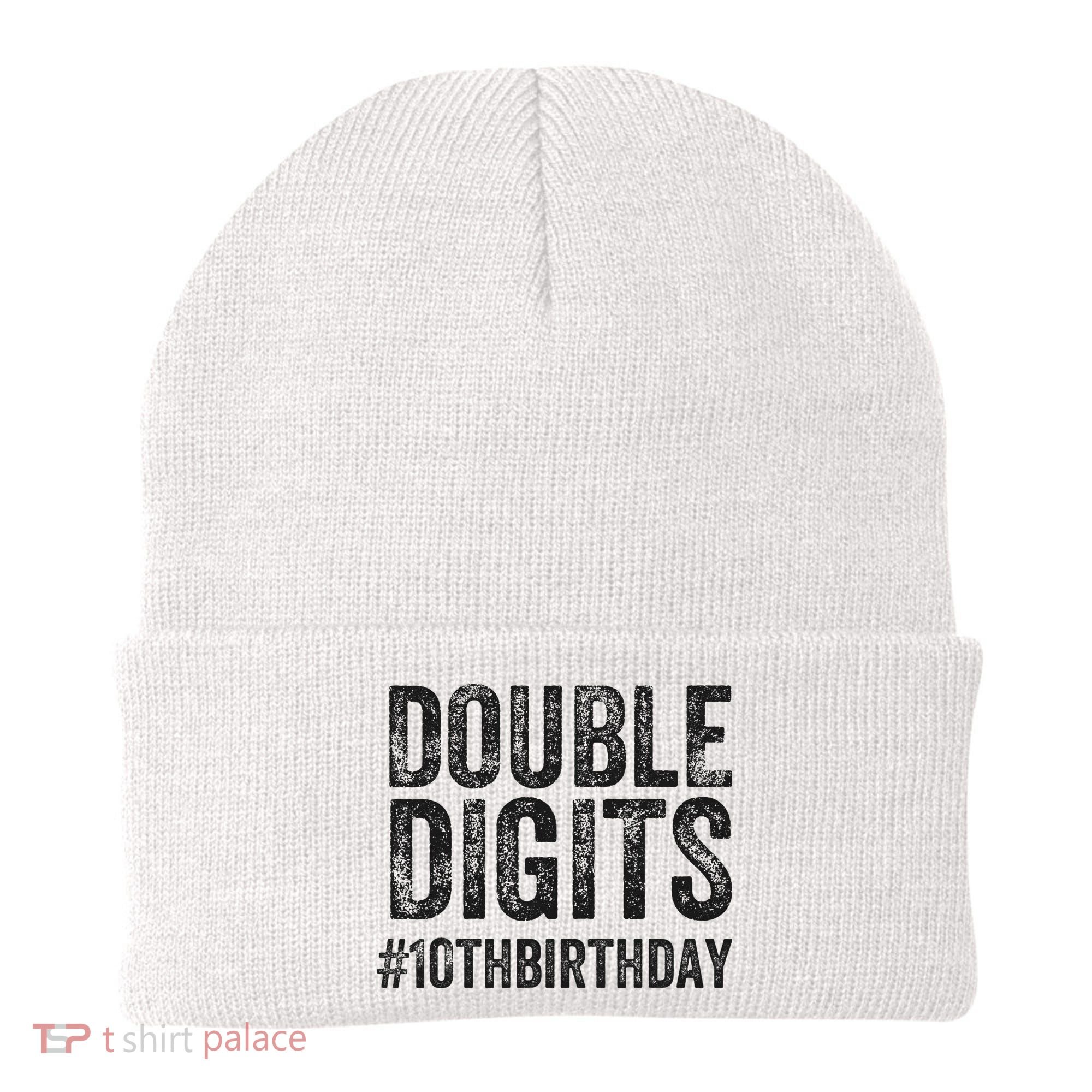 10th Birthday Gifts This  Is Now 10 Double Digits  Beanie