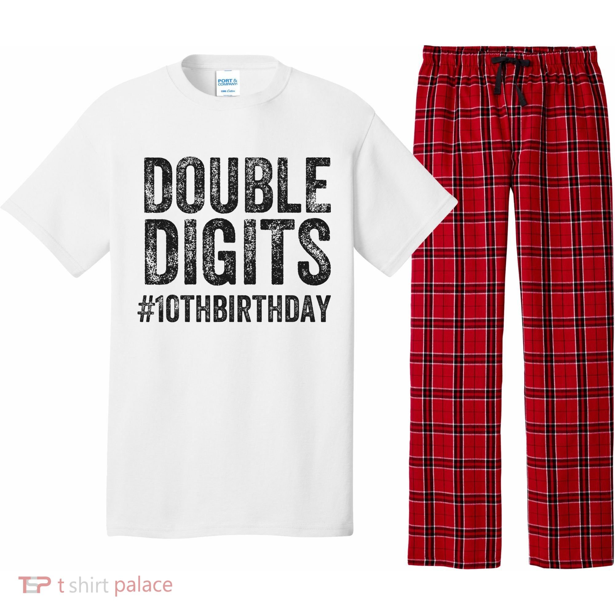 10th Birthday Gifts This  Is Now 10 Double Digits  Pajama Set