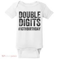10th Birthday Gifts This  Is Now 10 Double Digits  Baby Bodysuit thumb 0