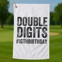 10th Birthday Gifts This  Is Now 10 Double Digits  Golf Towel thumb 1