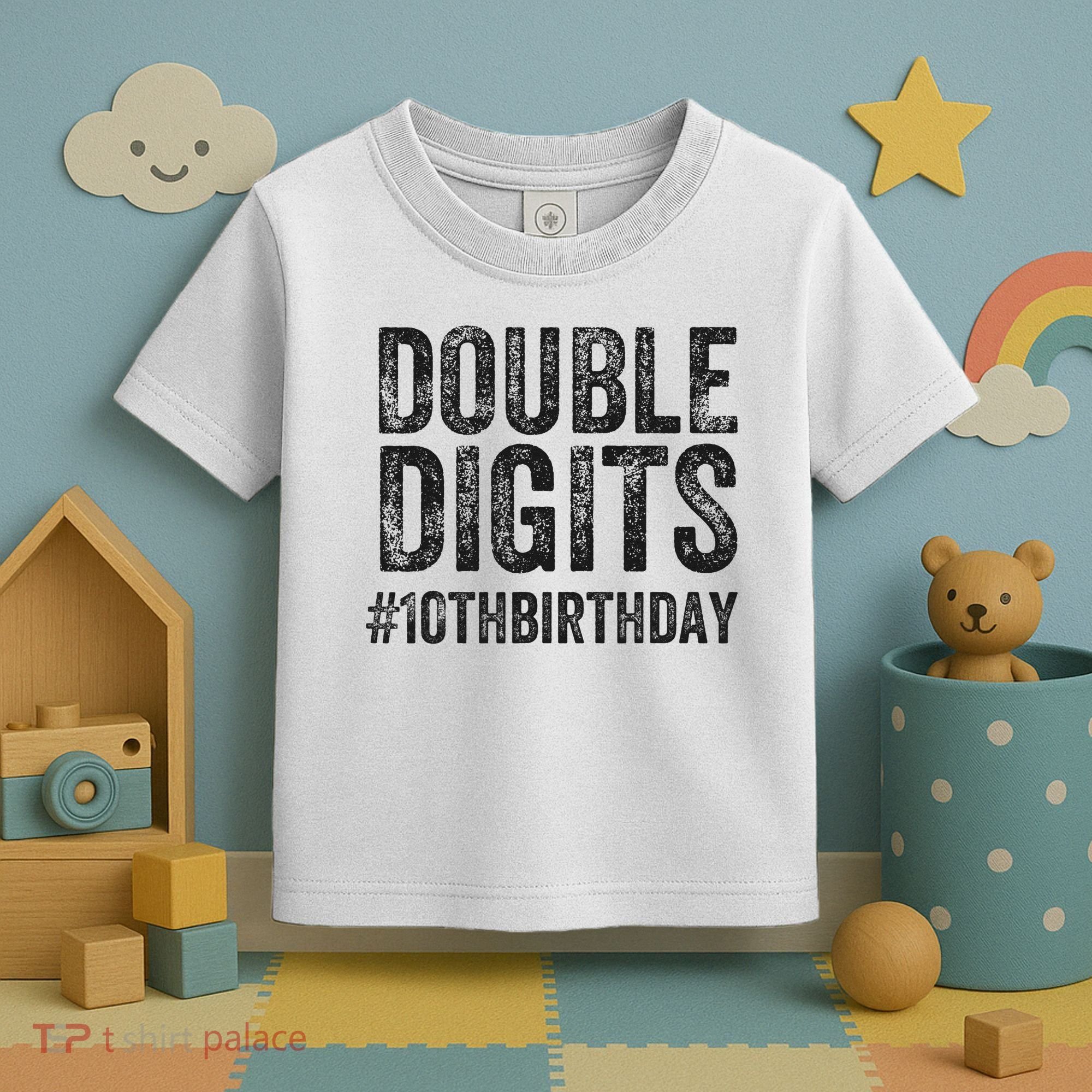 10th Birthday Gifts This  Is Now 10 Double Digits  Toddler T-Shirt