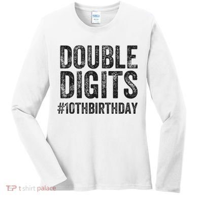10th Birthday Gifts This  Is Now 10 Double Digits  Women's Long Sleeve Shirt