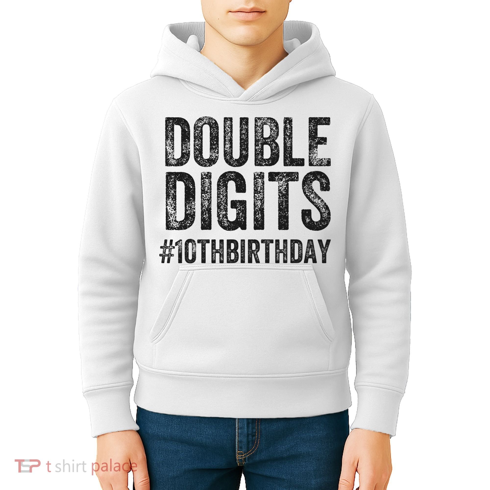 10th Birthday Gifts This  Is Now 10 Double Digits  Kids Hoodie