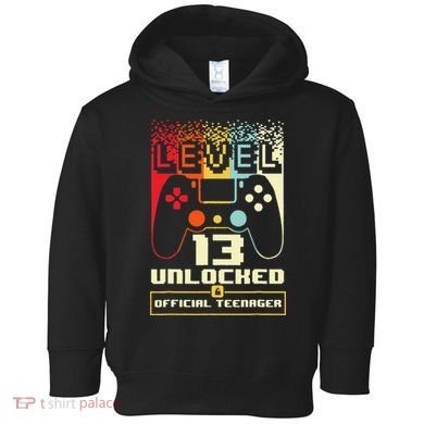 13th Birthday Gift Level 13 Unlocked Officialnager Toddler Hoodie