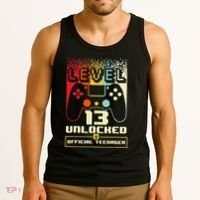 13th Birthday Gift Level 13 Unlocked Officialnager Tank Top thumb 3