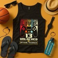 13th Birthday Gift Level 13 Unlocked Officialnager Tank Top thumb 4