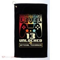 13th Birthday Gift Level 13 Unlocked Officialnager Golf Towel thumb 0