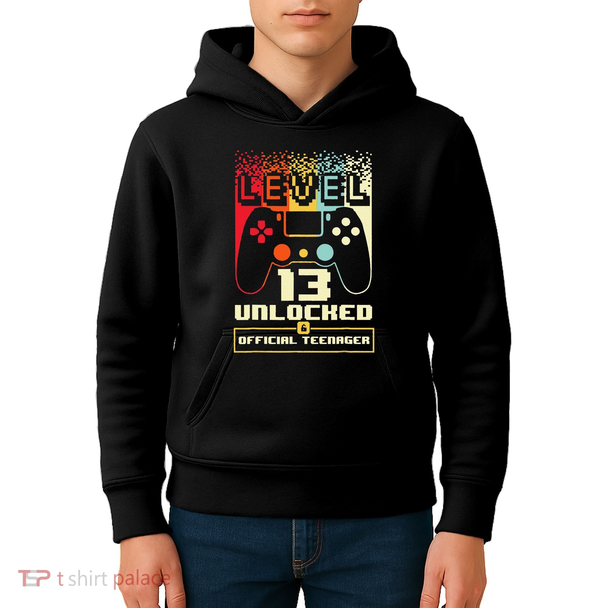 13th Birthday Gift Level 13 Unlocked Officialnager Kids Hoodie