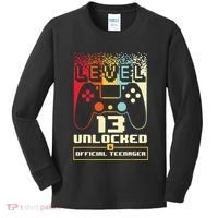 13th Birthday Gift Level 13 Unlocked Officialnager Kids Long Sleeve Shirt thumb 0