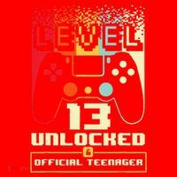 13th Birthday Gift Level 13 Unlocked Officialnager Santa Hat thumb 1