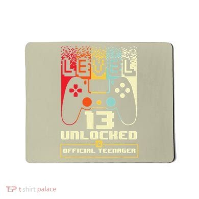 13th Birthday Gift Level 13 Unlocked Officialnager Mousepad