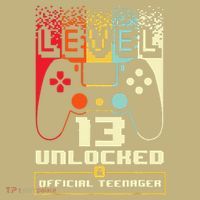 13th Birthday Gift Level 13 Unlocked Officialnager Mousepad thumb 1