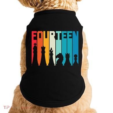 14th Birthday Gift Chess Player Retro Board Game Fan Doggie Tank