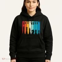 14th Birthday Gift Chess Player Retro Board Game Fan Hoodie thumb 5