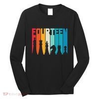 14th Birthday Gift Chess Player Retro Board Game Fan Long Sleeve Shirt thumb 0