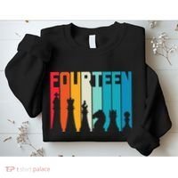 14th Birthday Gift Chess Player Retro Board Game Fan Sweatshirt thumb 2