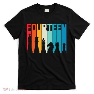 14th Birthday Gift Chess Player Retro Board Game Fan T-Shirt