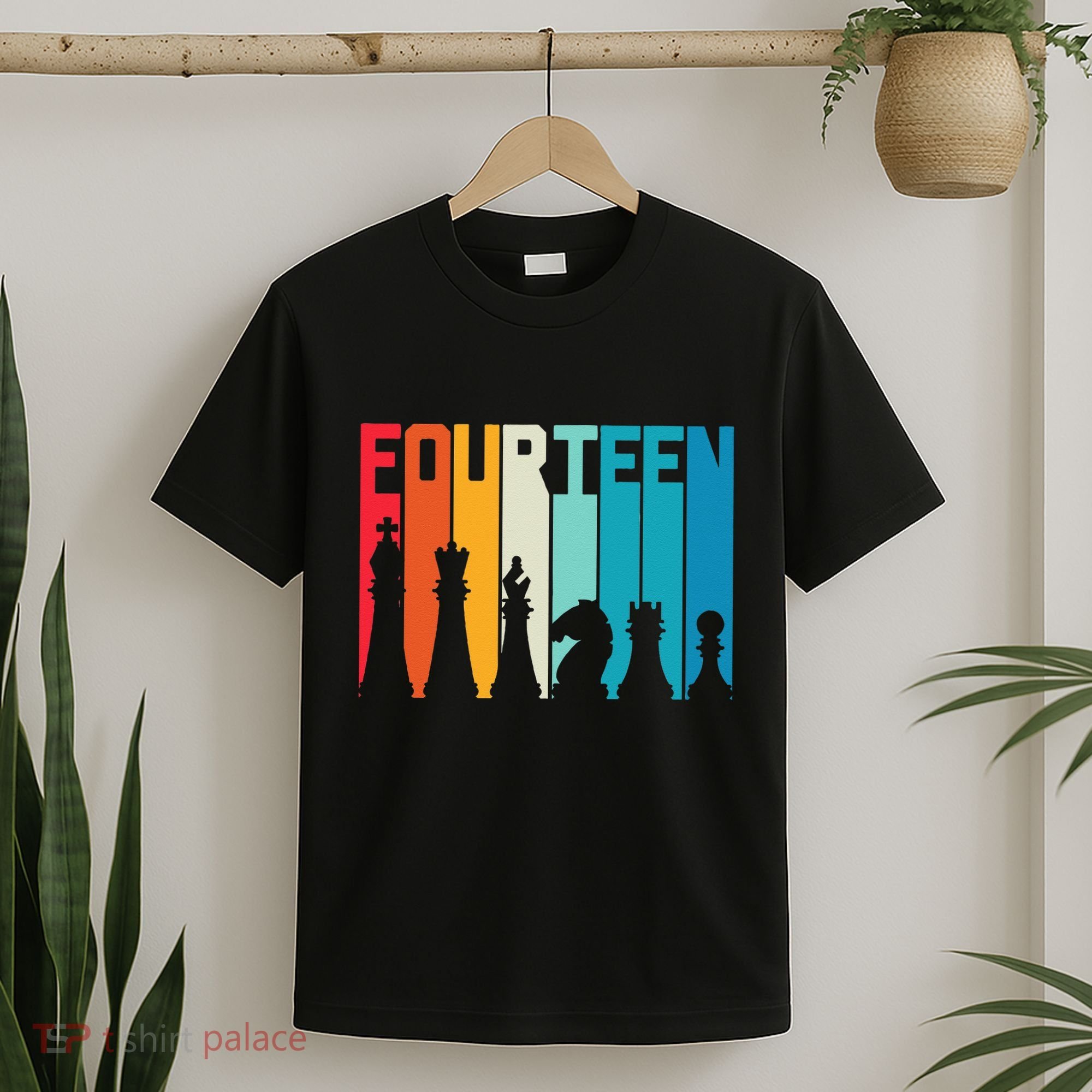 14th Birthday Gift Chess Player Retro Board Game Fan T-Shirt