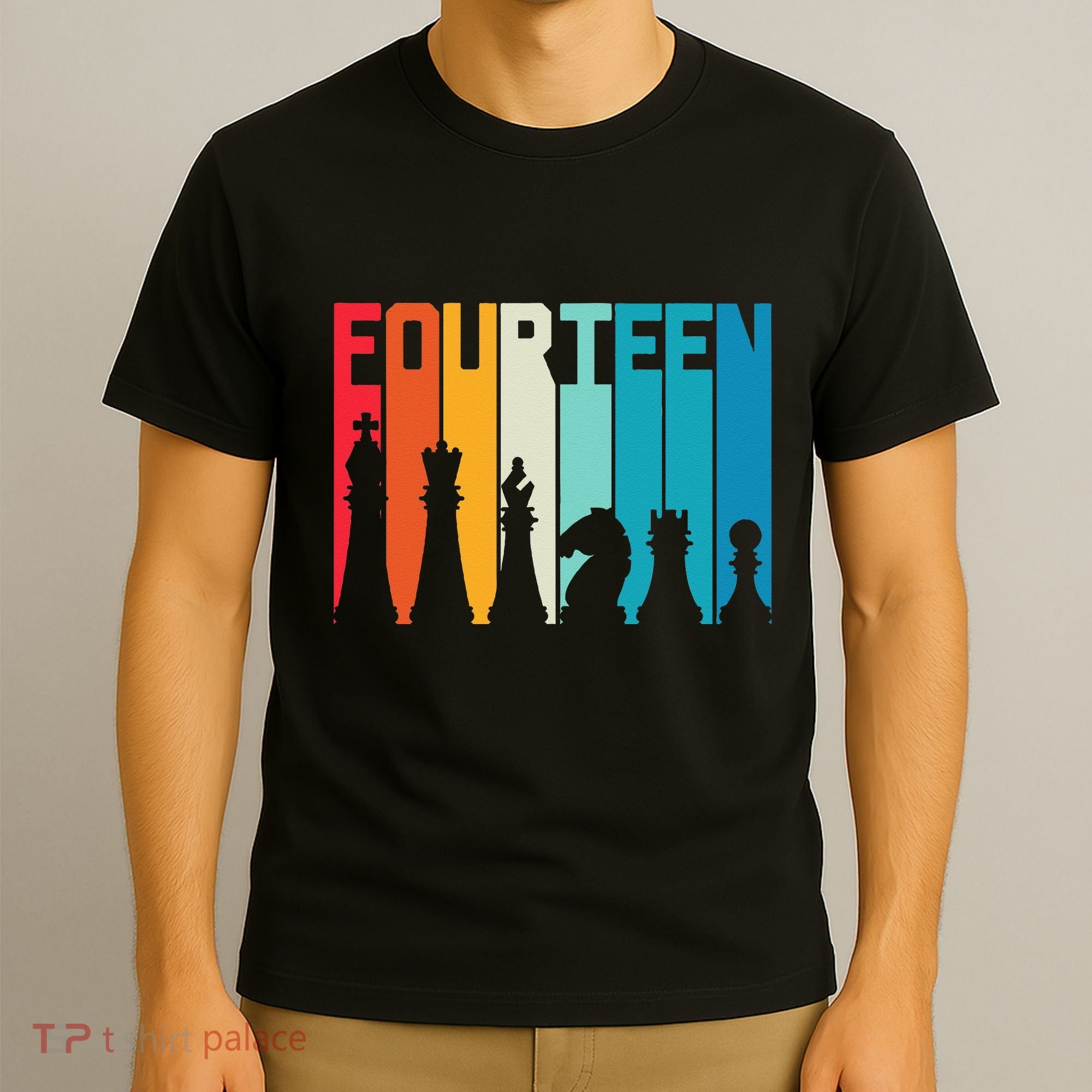 14th Birthday Gift Chess Player Retro Board Game Fan T-Shirt