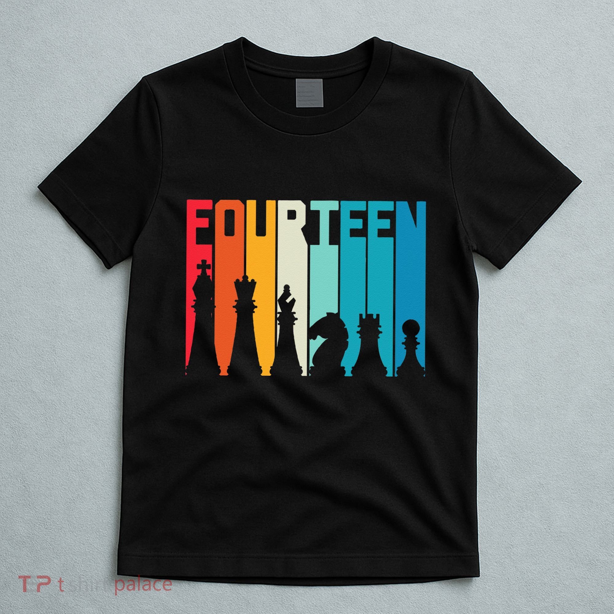 14th Birthday Gift Chess Player Retro Board Game Fan T-Shirt