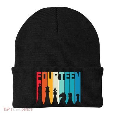 14th Birthday Gift Chess Player Retro Board Game Fan Beanie