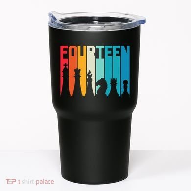 14th Birthday Gift Chess Player Retro Board Game Fan Tumbler
