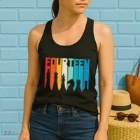 14th Birthday Gift Chess Player Retro Board Game Fan Women's Tank Top thumb 2