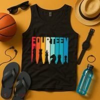 14th Birthday Gift Chess Player Retro Board Game Fan Tank Top thumb 4