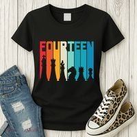 14th Birthday Gift Chess Player Retro Board Game Fan Women's T-Shirt thumb 3