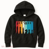 14th Birthday Gift Chess Player Retro Board Game Fan Kids Hoodie thumb 0