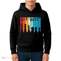 14th Birthday Gift Chess Player Retro Board Game Fan Kids Hoodie thumb 4