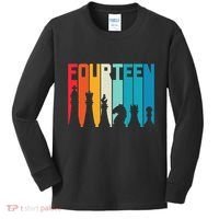 14th Birthday Gift Chess Player Retro Board Game Fan Kids Long Sleeve Shirt thumb 0