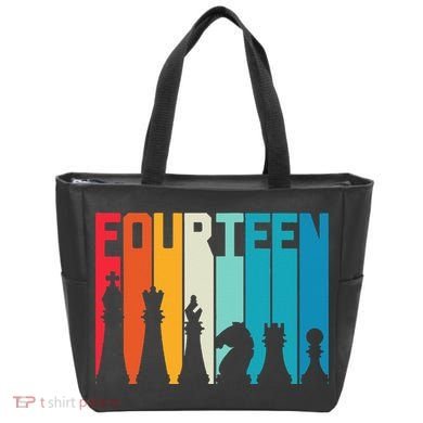 14th Birthday Gift Chess Player Retro Board Game Fan Bag