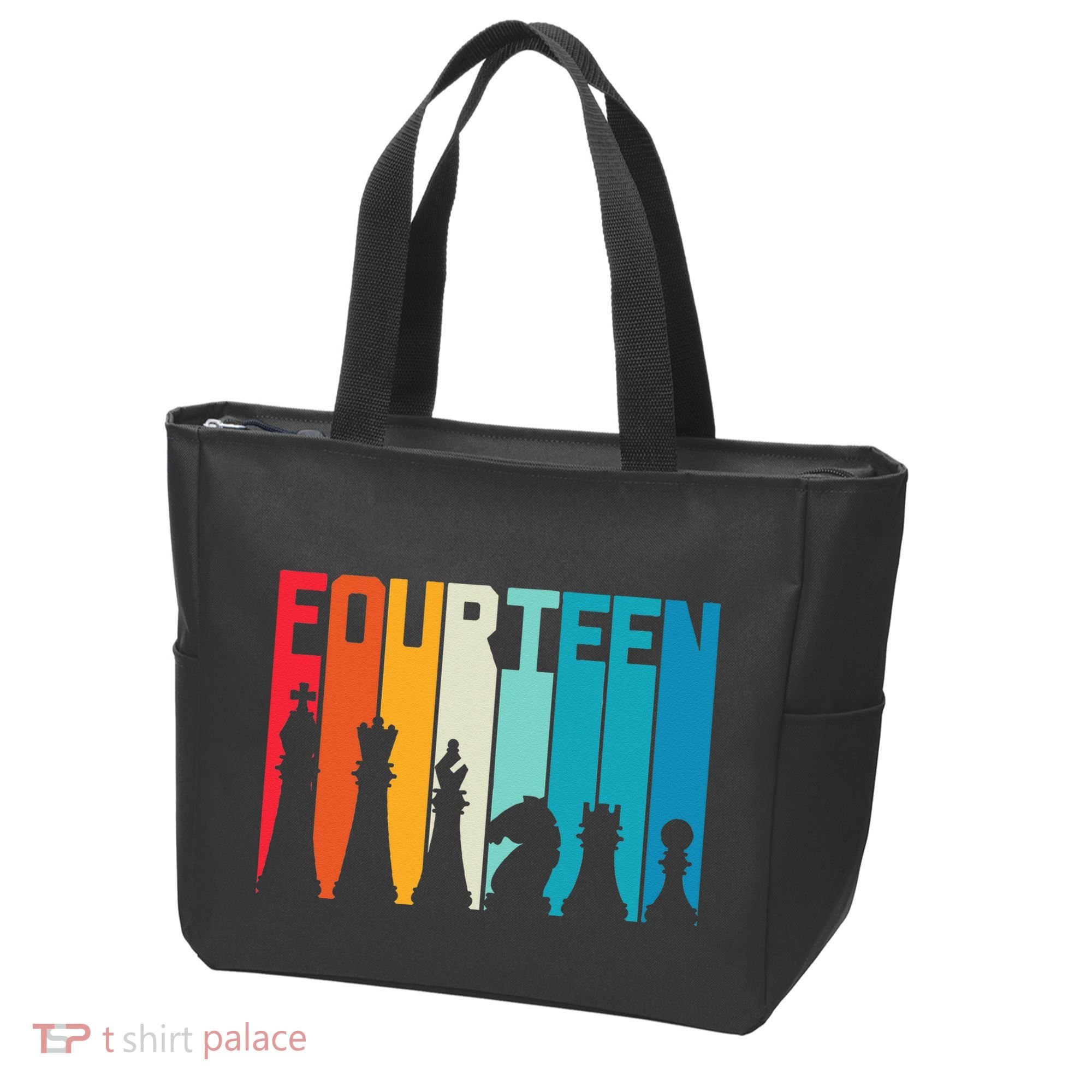 14th Birthday Gift Chess Player Retro Board Game Fan Tote Bag