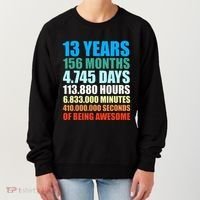 13th Birthday Gift Boy 13 Years Being Awesome Women's Sweatshirt thumb 0