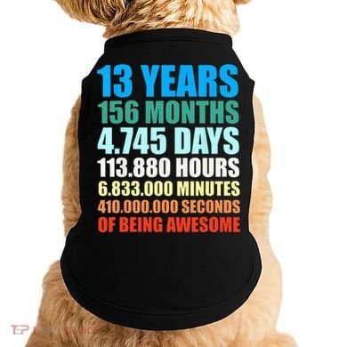 13th Birthday Gift Boy 13 Years Being Awesome Doggie Tank