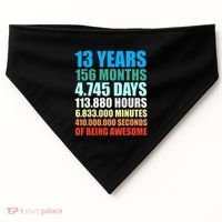 13th Birthday Gift Boy 13 Years Being Awesome USA-Made Doggie Bandana thumb 0