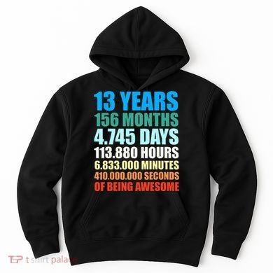 13th Birthday Gift Boy 13 Years Being Awesome Hoodie