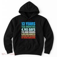 13th Birthday Gift Boy 13 Years Being Awesome Hoodie thumb 0