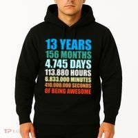 13th Birthday Gift Boy 13 Years Being Awesome Hoodie thumb 2