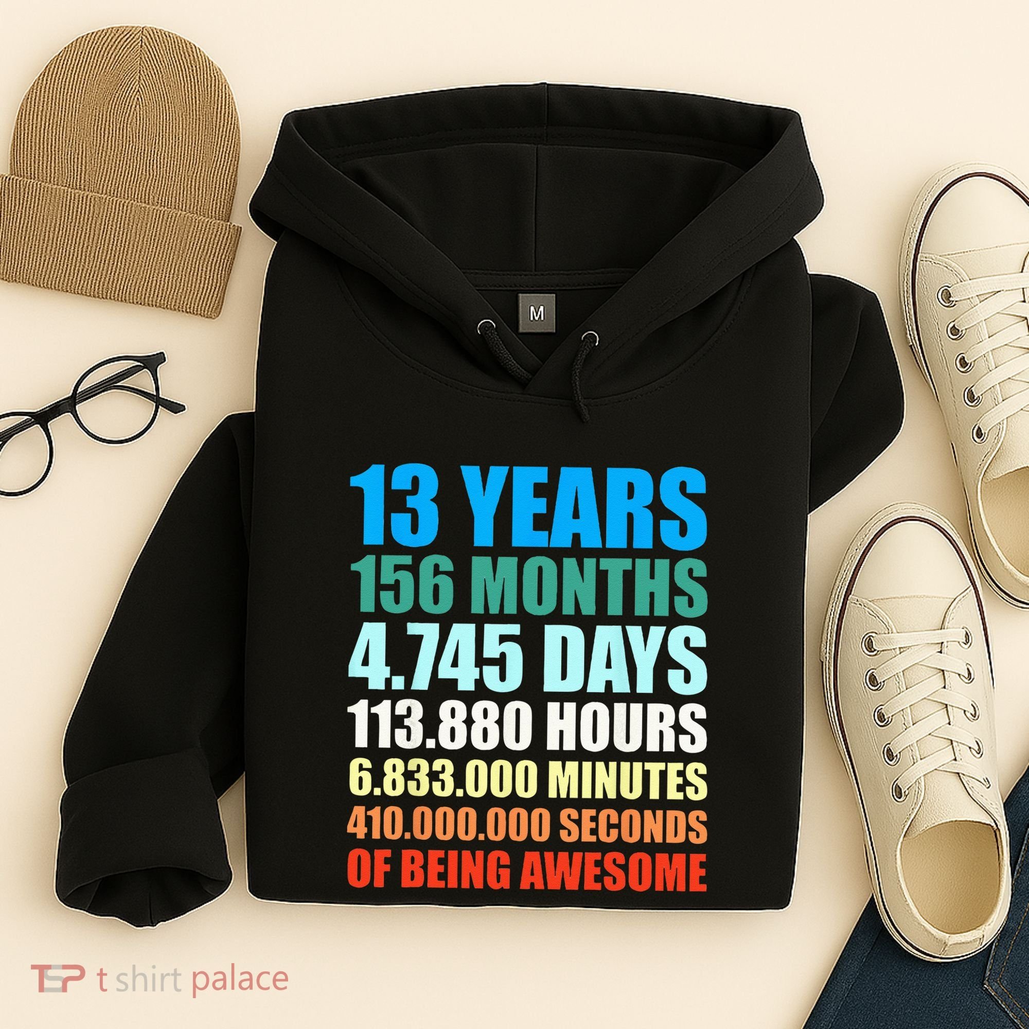 13th Birthday Gift Boy 13 Years Being Awesome Hoodie