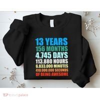 13th Birthday Gift Boy 13 Years Being Awesome Sweatshirt thumb 2