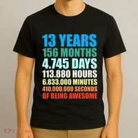 13th Birthday Gift Boy 13 Years Being Awesome T-Shirt thumb 3