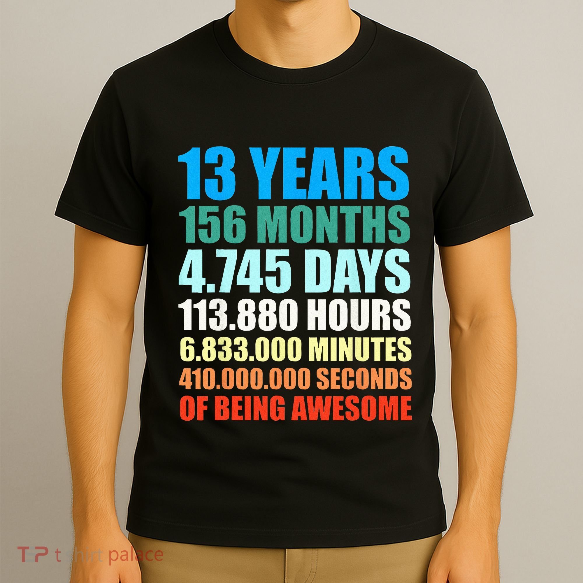 13th Birthday Gift Boy 13 Years Being Awesome T-Shirt