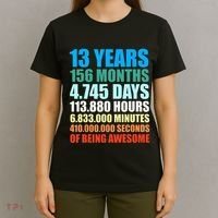 13th Birthday Gift Boy 13 Years Being Awesome T-Shirt thumb 4