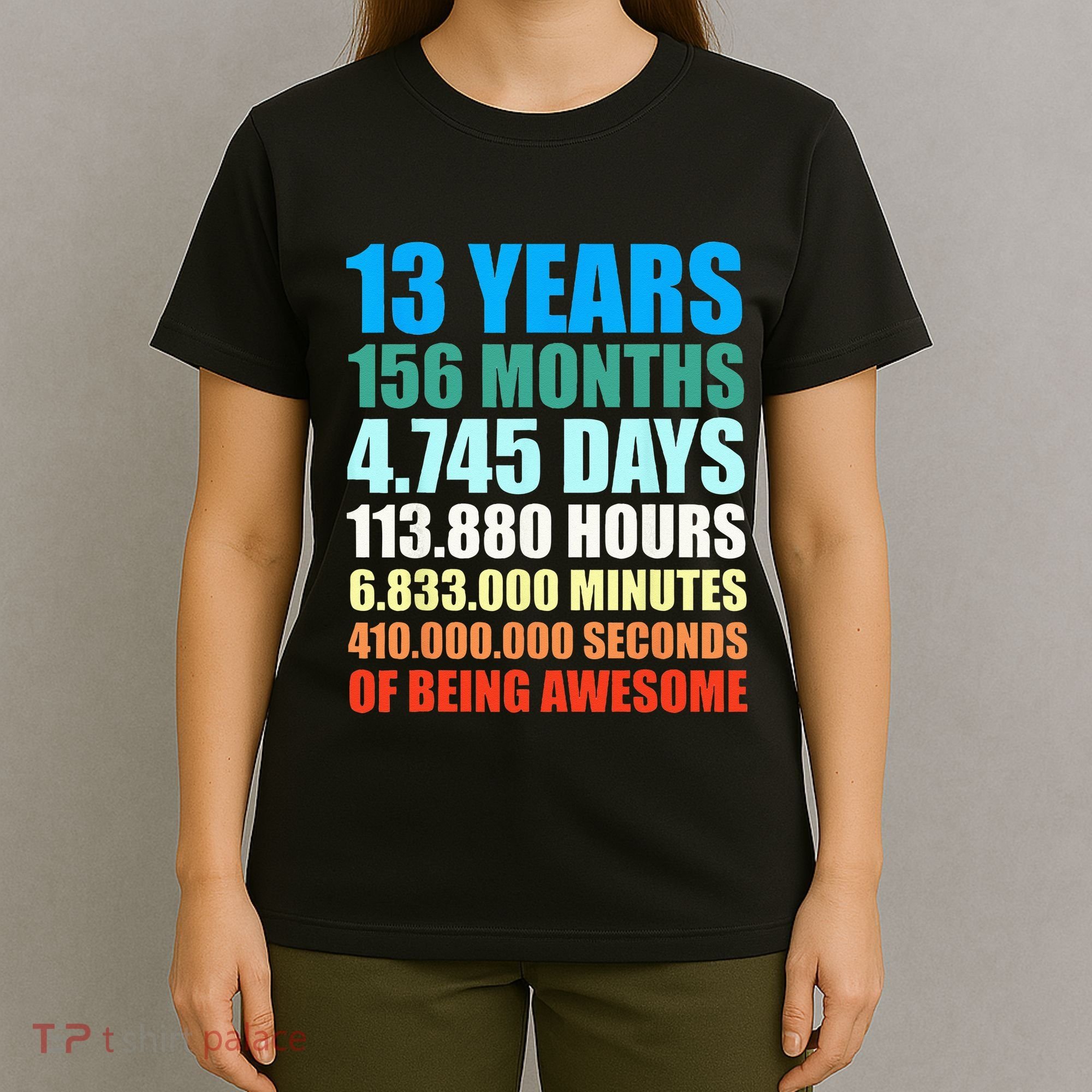 13th Birthday Gift Boy 13 Years Being Awesome T-Shirt