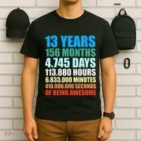 13th Birthday Gift Boy 13 Years Being Awesome T-Shirt thumb 6