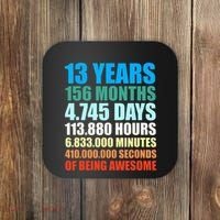 13th Birthday Gift Boy 13 Years Being Awesome Coaster thumb 0